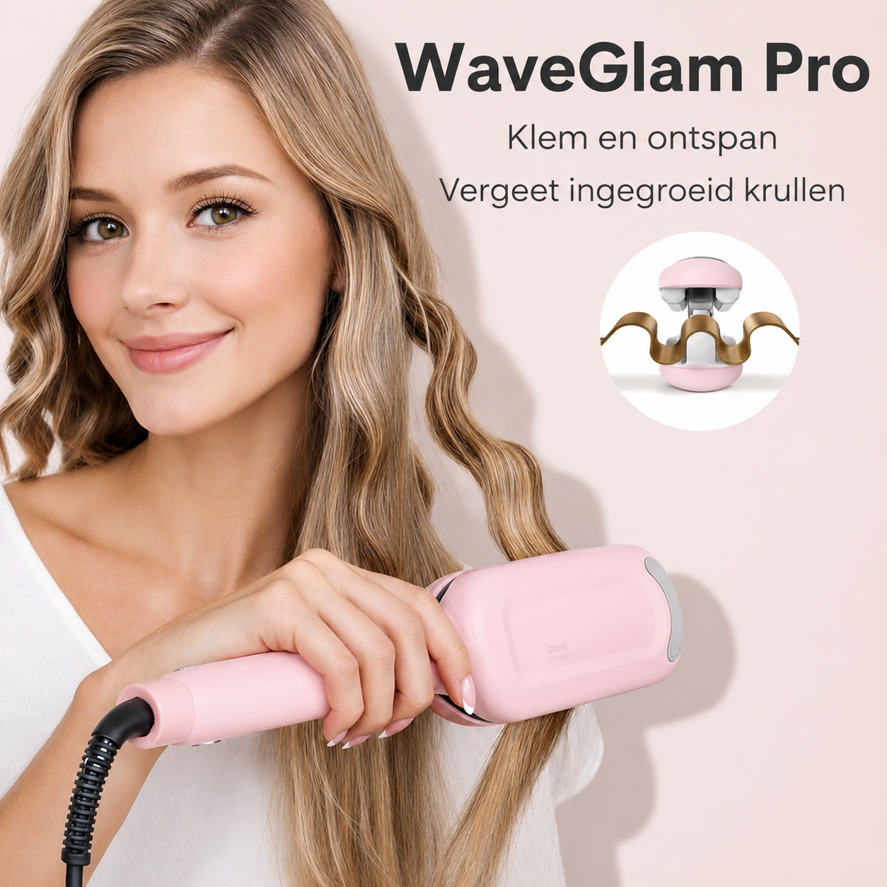 WaveGlam Pro™ | Salonwaardige Beach Waves in 10 Minuten