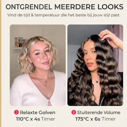 WaveGlam Pro™ | Salonwaardige Beach Waves in 10 Minuten